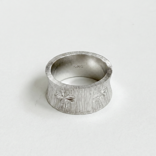 STILL SIGNAL — Textured Silver Band Ring