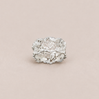 Intricate openwork and marine details on a 925 sterling silver ring