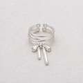 KNOTTED SIGNAL sculptural sterling silver bow ring